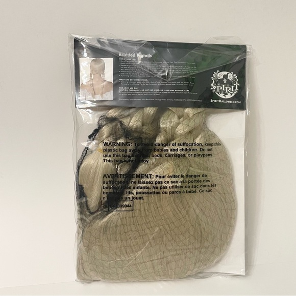 Spirit Blonde Braided Pigtails Wig Halloween - Picture 13 of 13